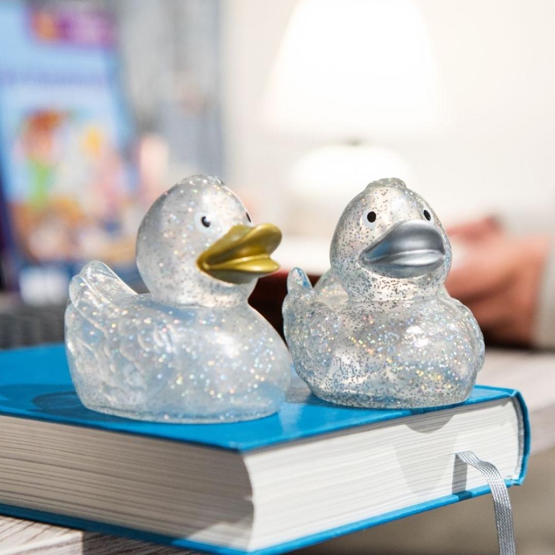 M131004 Glitter/silver - Rubber duck, wings - mbw